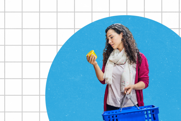 Gen Z customer shopping in FMCG retail store